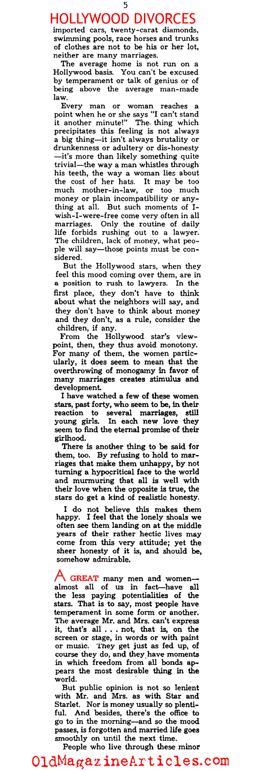 Hollywood's Case Against Monogamy (Photoplay Magazine, 1938)